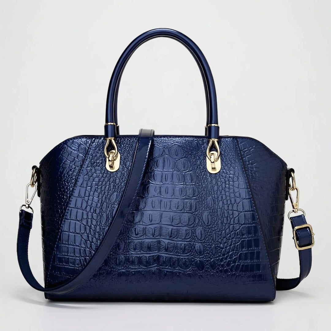 Structured Glossy Handbag - Vellara