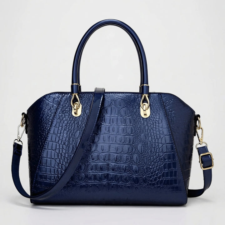 Structured Glossy Handbag - Vellara