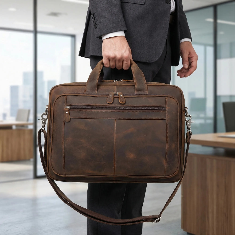 Structured Professional Daily Briefcase - Vintaro