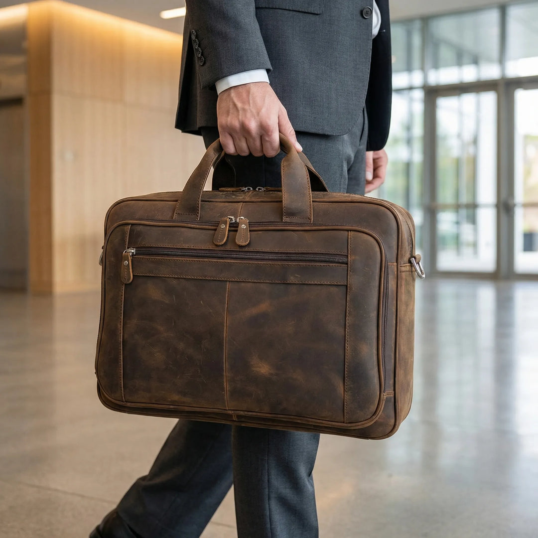 Structured Professional Daily Briefcase - Vintaro