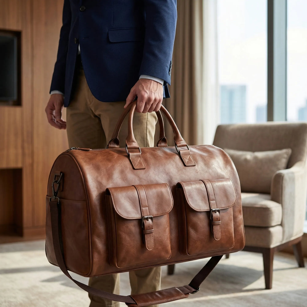 Structured Travel Duffel Bag - Voyara
