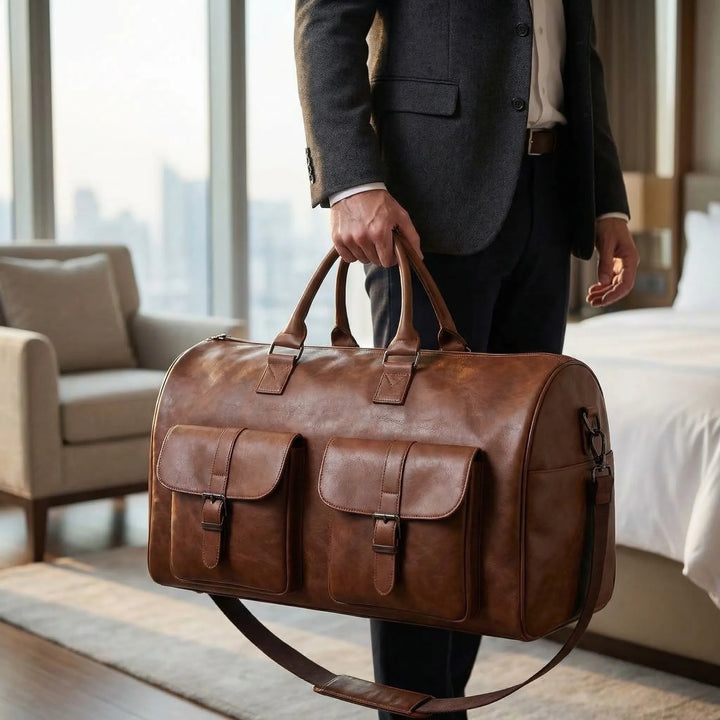Structured Travel Duffel Bag - Voyara