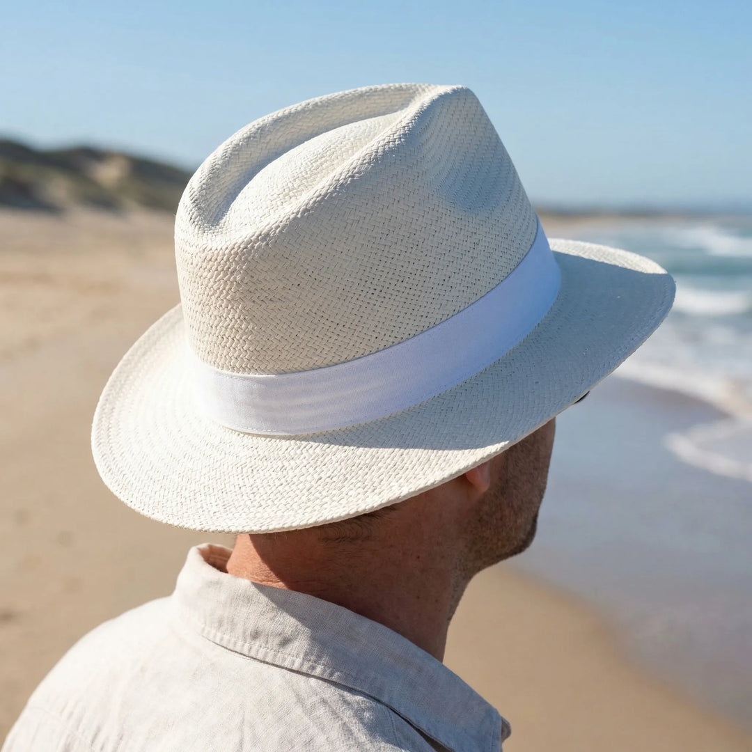 Structured Woven Wide-Brim Hat - Venzara