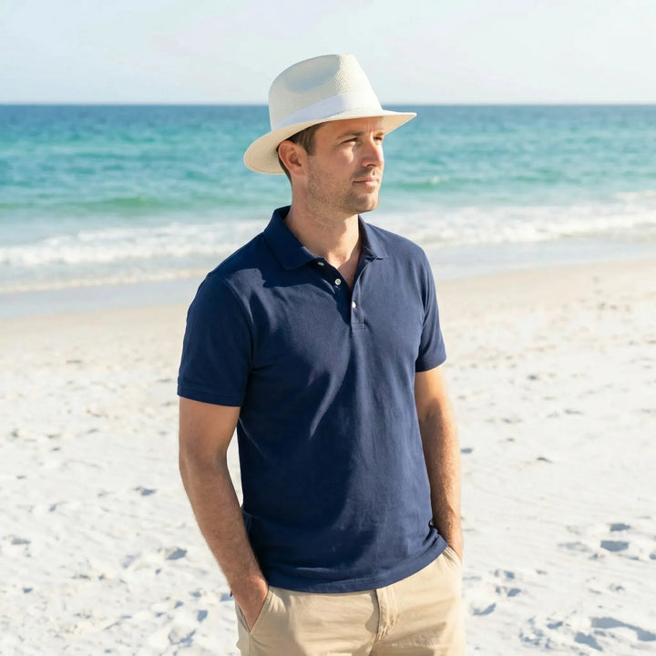 Structured Woven Wide-Brim Hat - Venzara