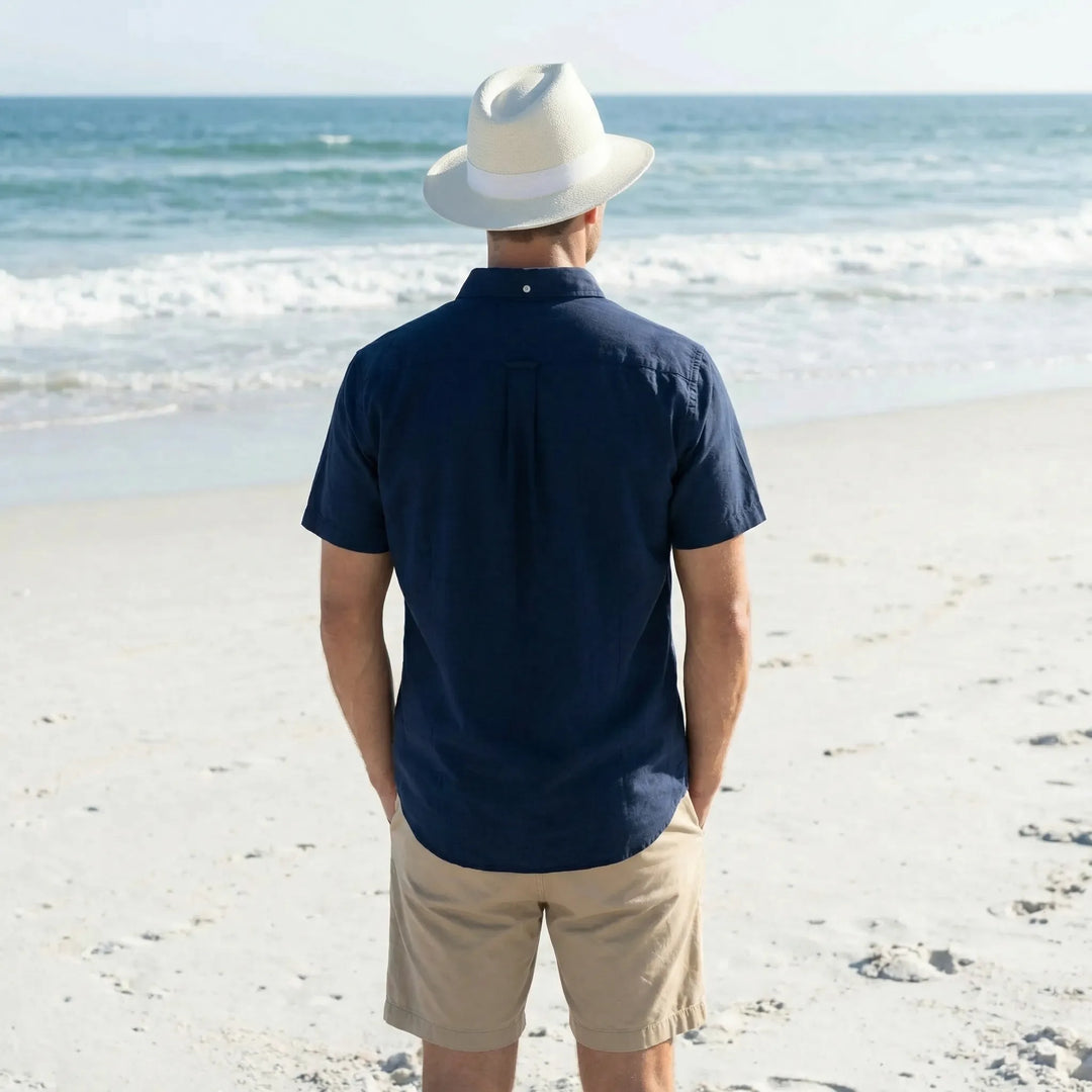 Structured Woven Wide-Brim Hat - Venzara