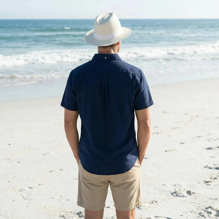 Structured Woven Wide-Brim Hat - Venzara