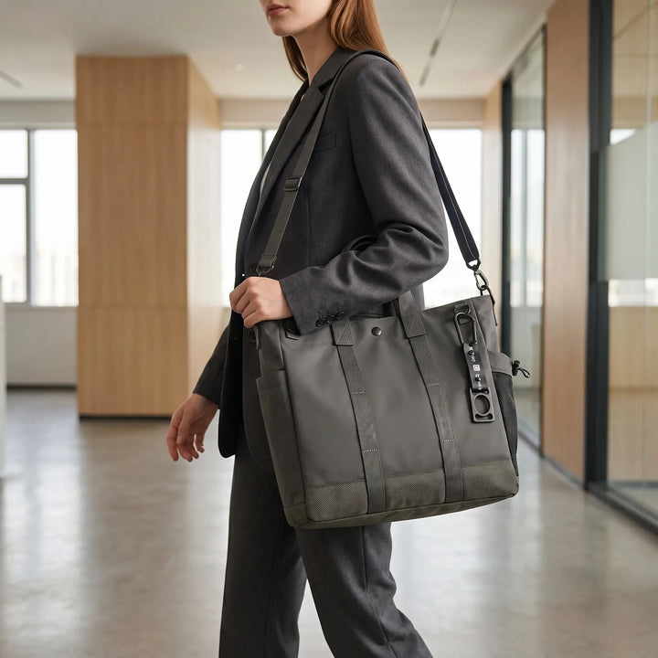 Multi-Compartment Laptop Tote With Adjustable Strap - Trekton