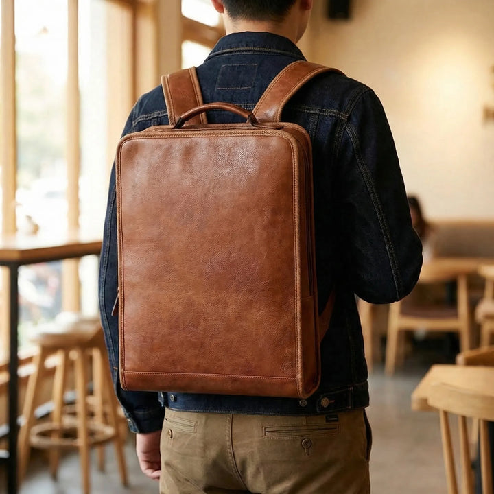 Structured Full-Grain Backpack For Laptops - Struxpak