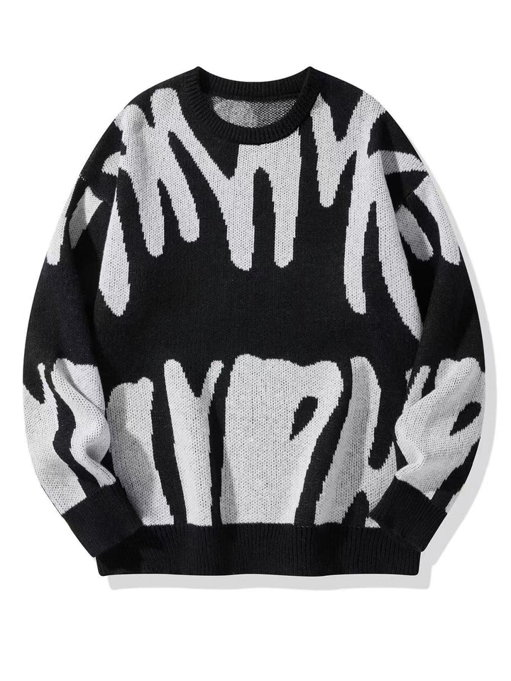 Men's Crewneck Sweatshirt, Warm with a Modern Abstract Pattern 2