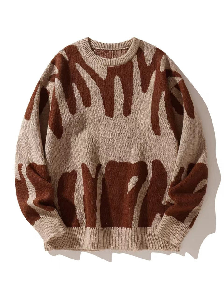 Men's Crewneck Sweatshirt, Warm with a Modern Abstract Pattern 5