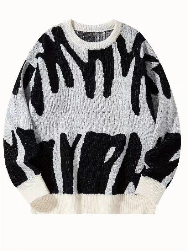 Men's Crewneck Sweatshirt, Warm with a Modern Abstract Pattern 6