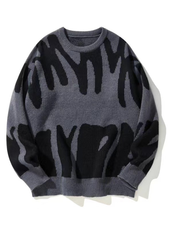 Men's Crewneck Sweatshirt, Warm with a Modern Abstract Pattern 1
