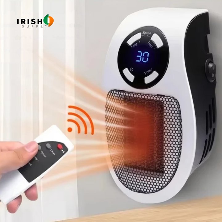 Compact Ceramic Space Heater with Remote, Quiet and Energy Efficient 1