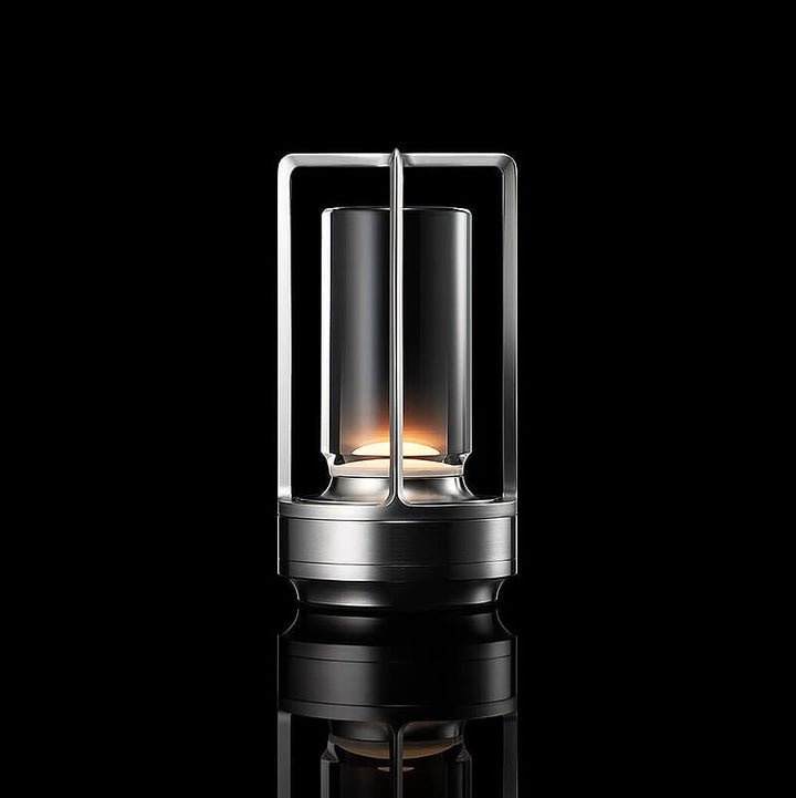 Cordless Touch Dimming Table Lamp with Open Frame Cylinder Shade 10