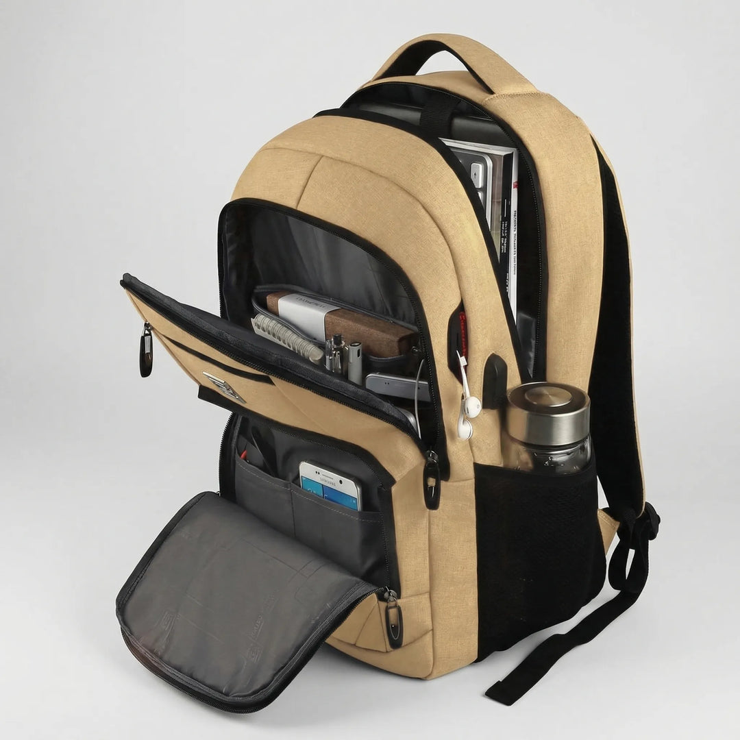 Slim Anti-Theft Laptop Backpack With USB Port - Carrynex