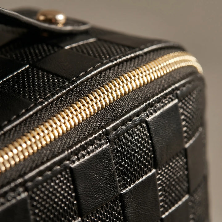 Textured Cosmetic Travel Bag - Valora