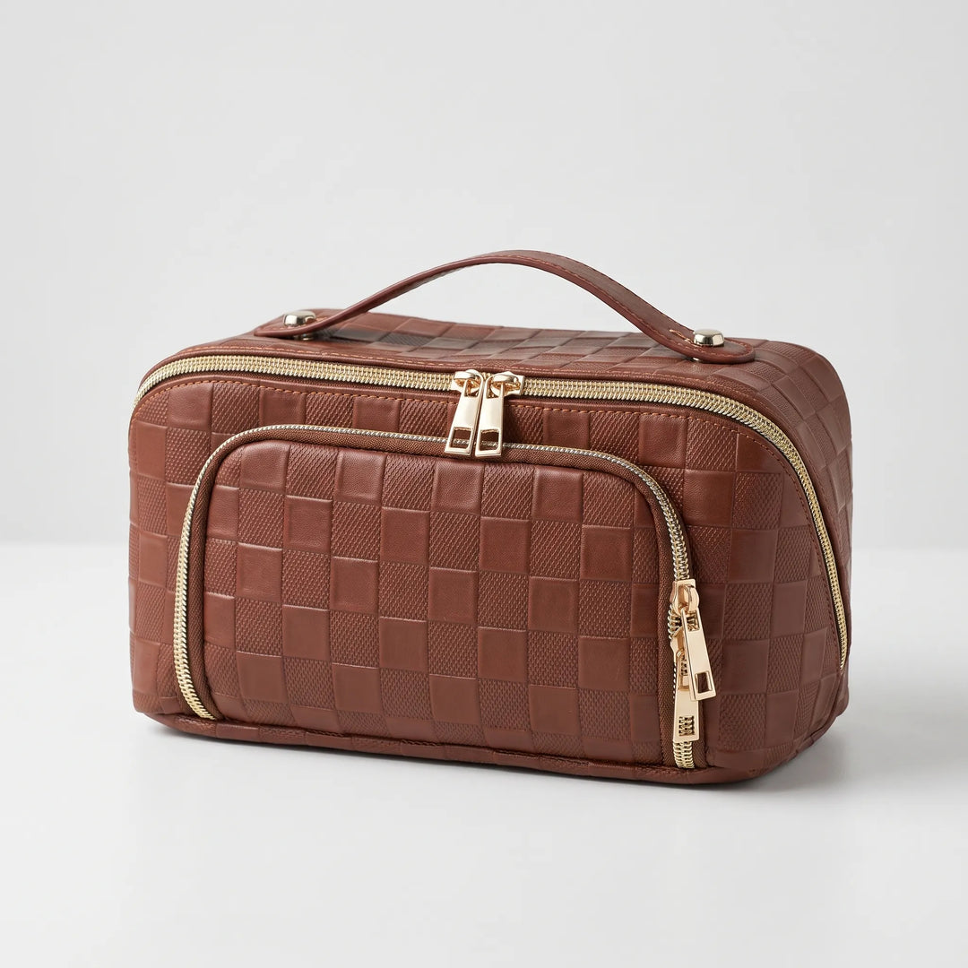 Textured Cosmetic Travel Bag - Valora