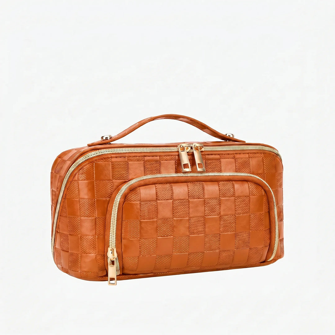 Textured Cosmetic Travel Bag - Valora