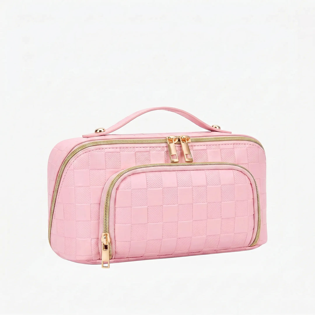 Textured Cosmetic Travel Bag - Valora