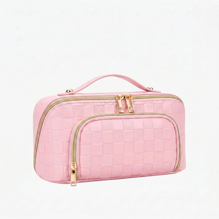 Textured Cosmetic Travel Bag - Valora