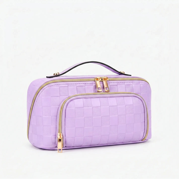 Textured Cosmetic Travel Bag - Valora