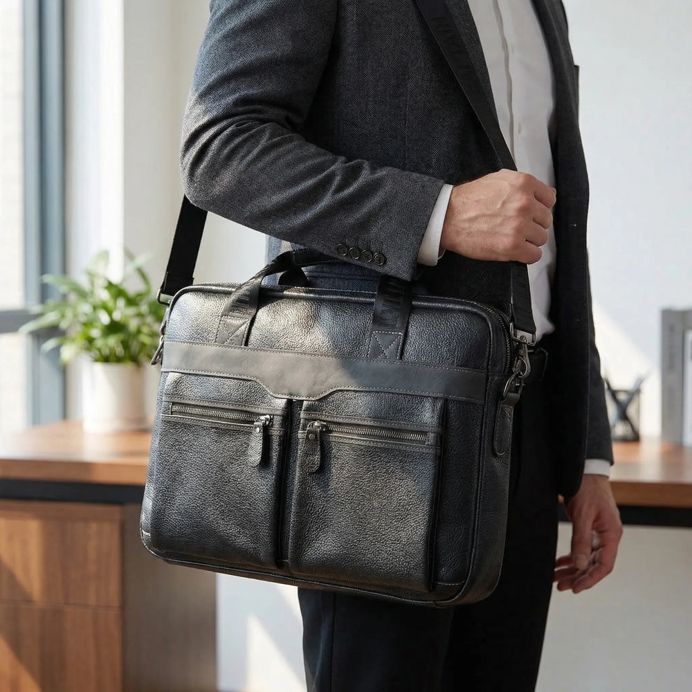 Textured Professional Laptop Briefcase - Kordell