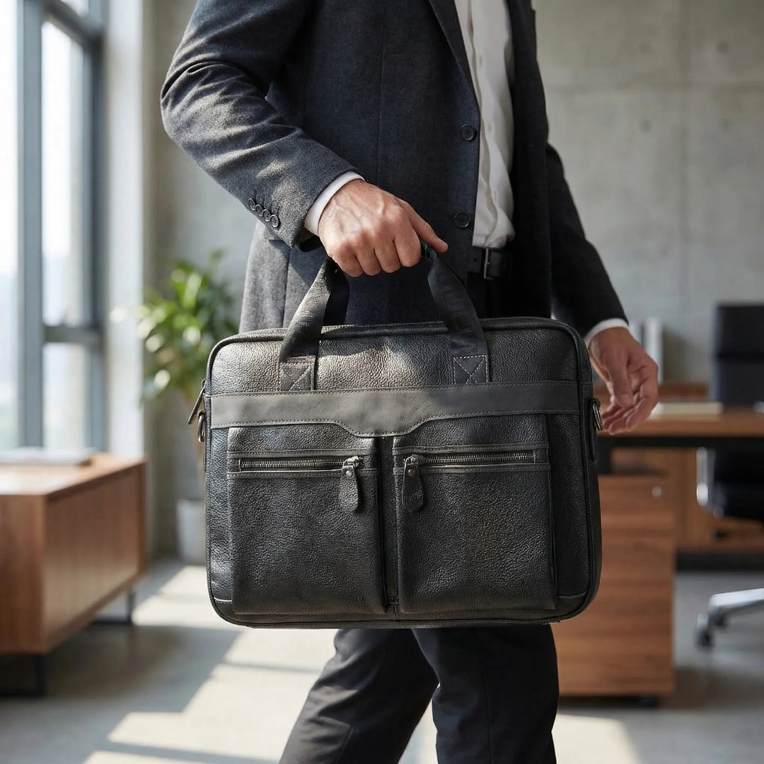 Textured Professional Laptop Briefcase - Kordell