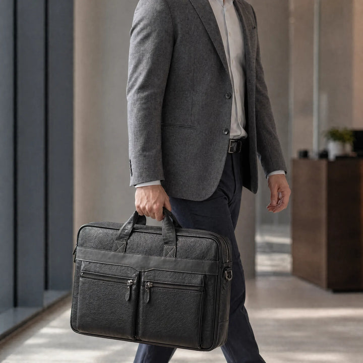 Textured Professional Laptop Briefcase - Kordell
