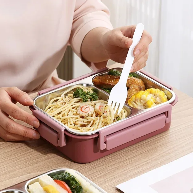 Insulated Food Thermos | Stainless Steel Compartments | Leakproof Lid 5