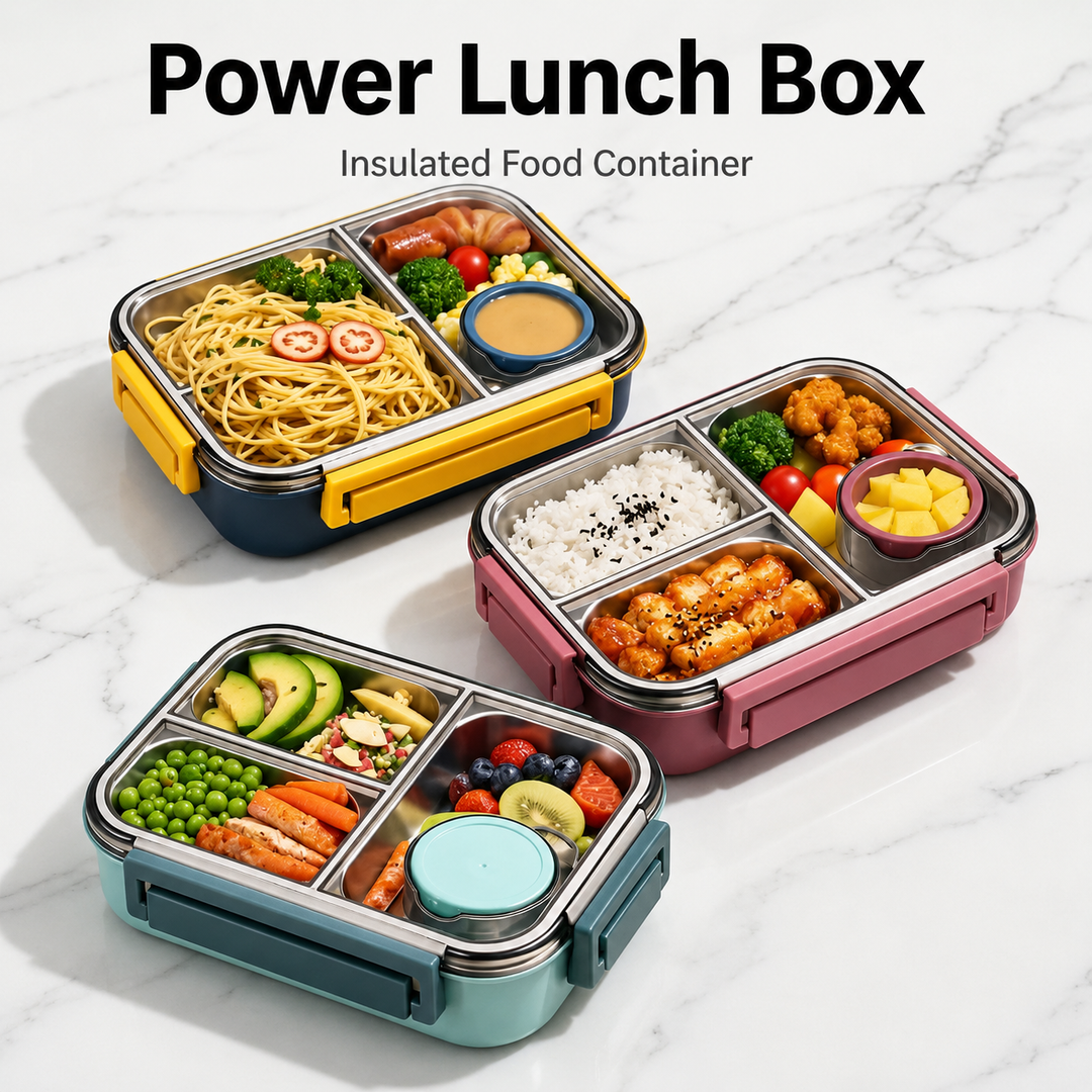 Insulated Food Thermos | Stainless Steel Compartments | Leakproof Lid 1