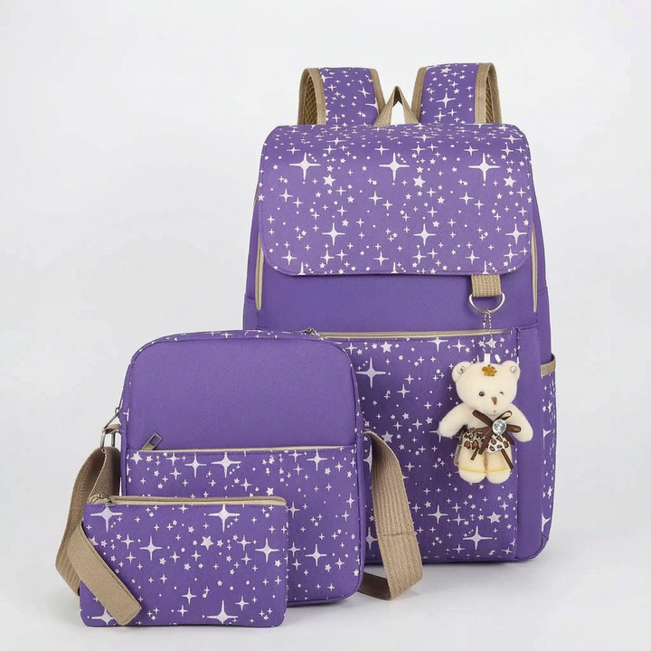 Three-Piece Matching Backpack Set - Starlis