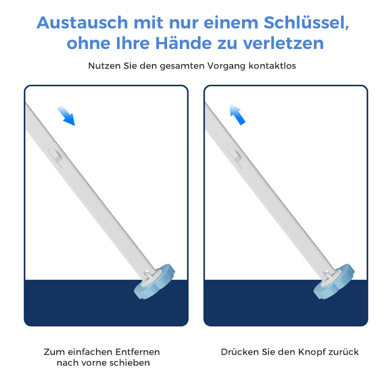 Disposable Toilet Brush | Antibacterial Hygienic Sponge Heads 8