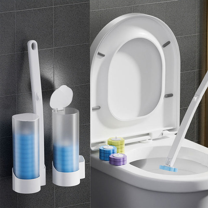 Disposable Toilet Brush | Antibacterial Hygienic Sponge Heads 1