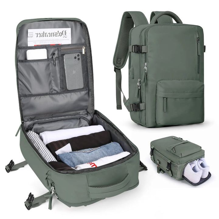 Multifunctional Women's Backpack 35L with USB Port 13