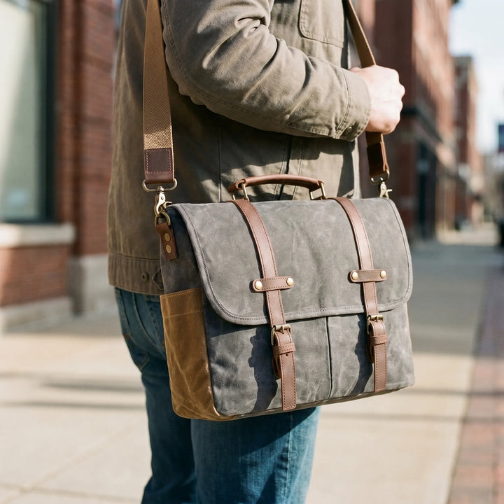 Structured Messenger Shoulder Satchel - Rovtcha