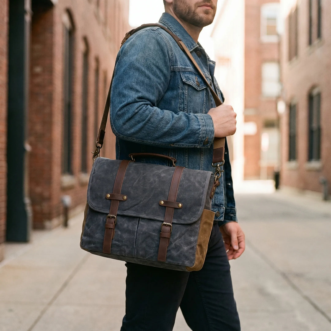 Structured Messenger Shoulder Satchel - Rovtcha