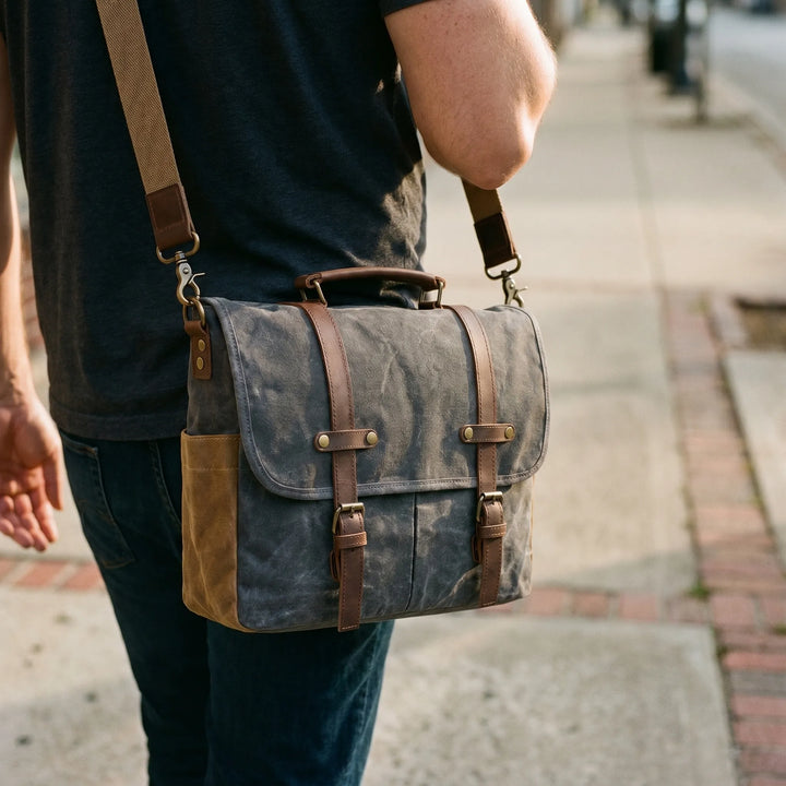 Structured Messenger Shoulder Satchel - Rovtcha
