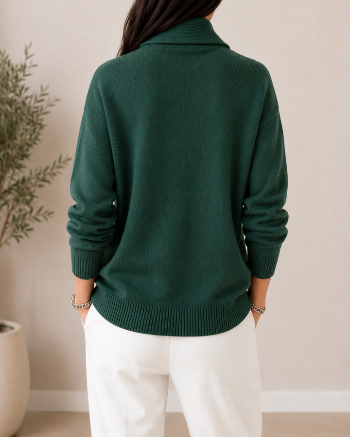 Women's Soft Sweater with Shawl Collar and Long Sleeves 11