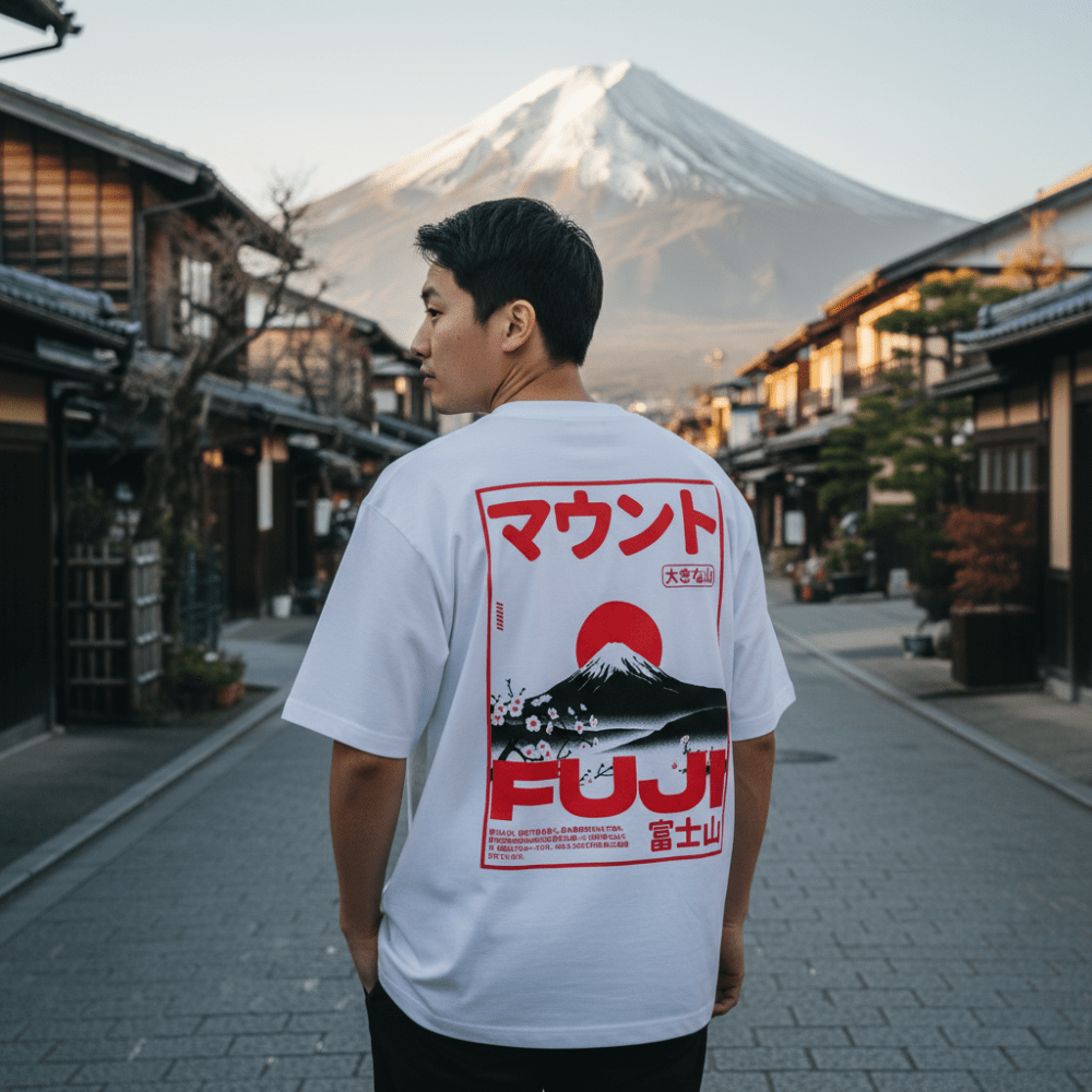 Mount Fuji Oversized Japanese-Style T-Shirt 7