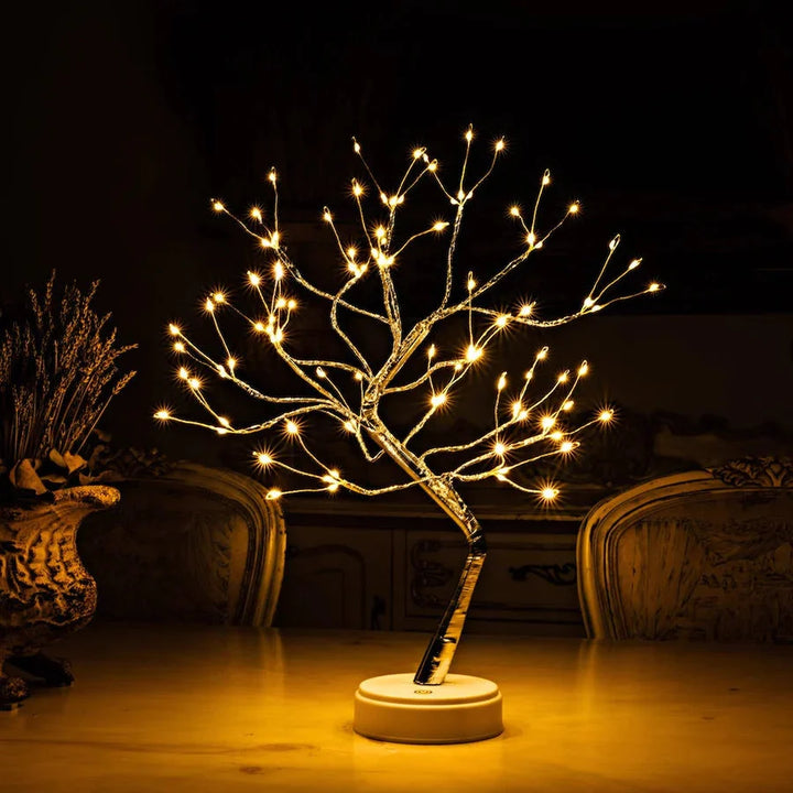 Handmade LED Tree Lamp with 108 Warm Lights, Bendable Branches, USB or Battery 2
