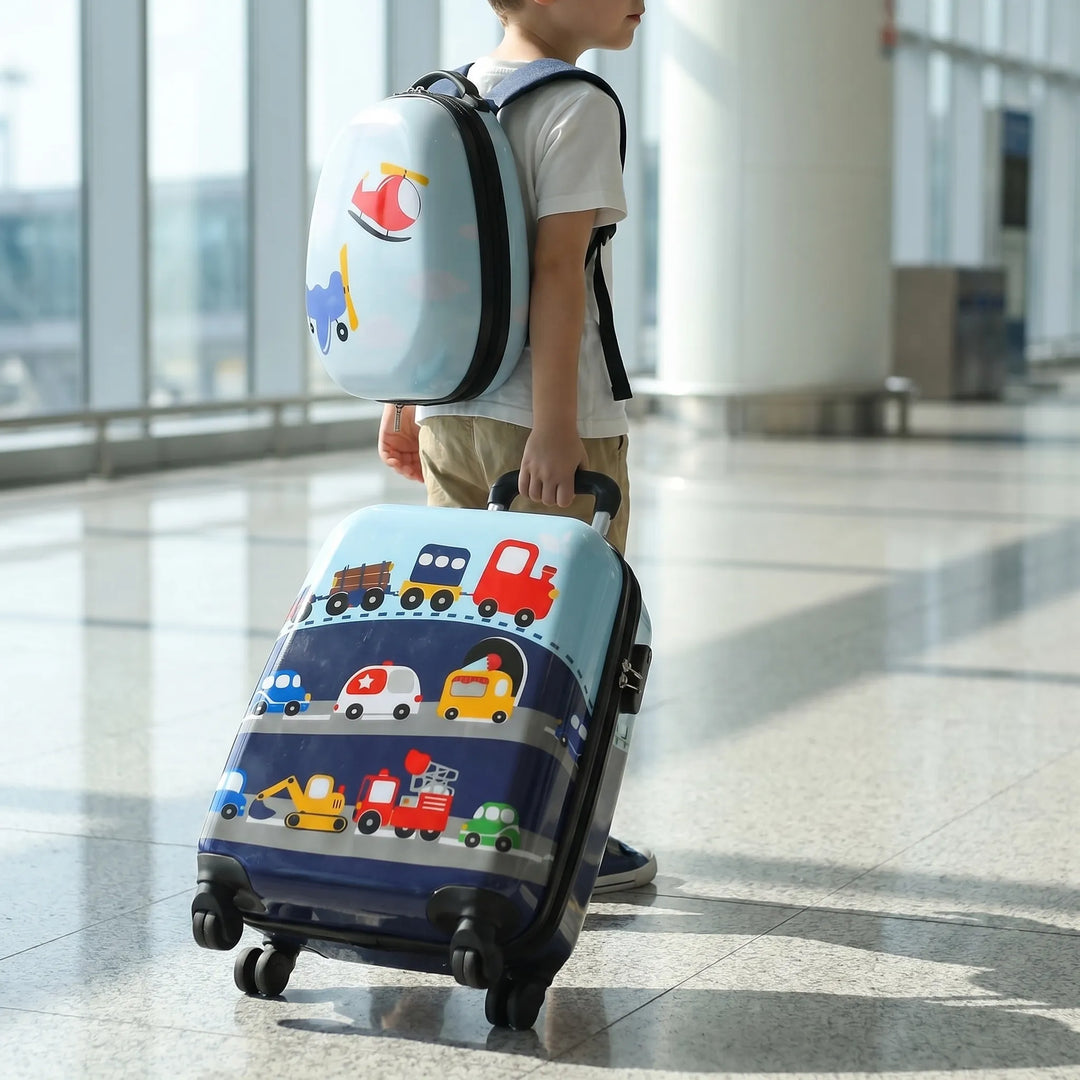 2-Piece kids Rolling Suitcase Backpack Set - Trovapack