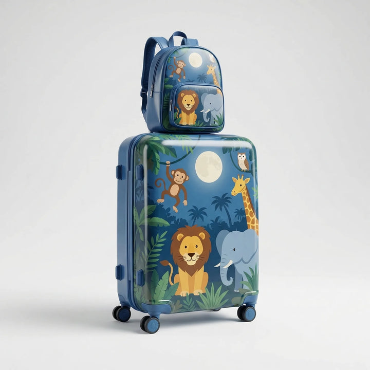 2-Piece kids Rolling Suitcase Backpack Set - Trovapack