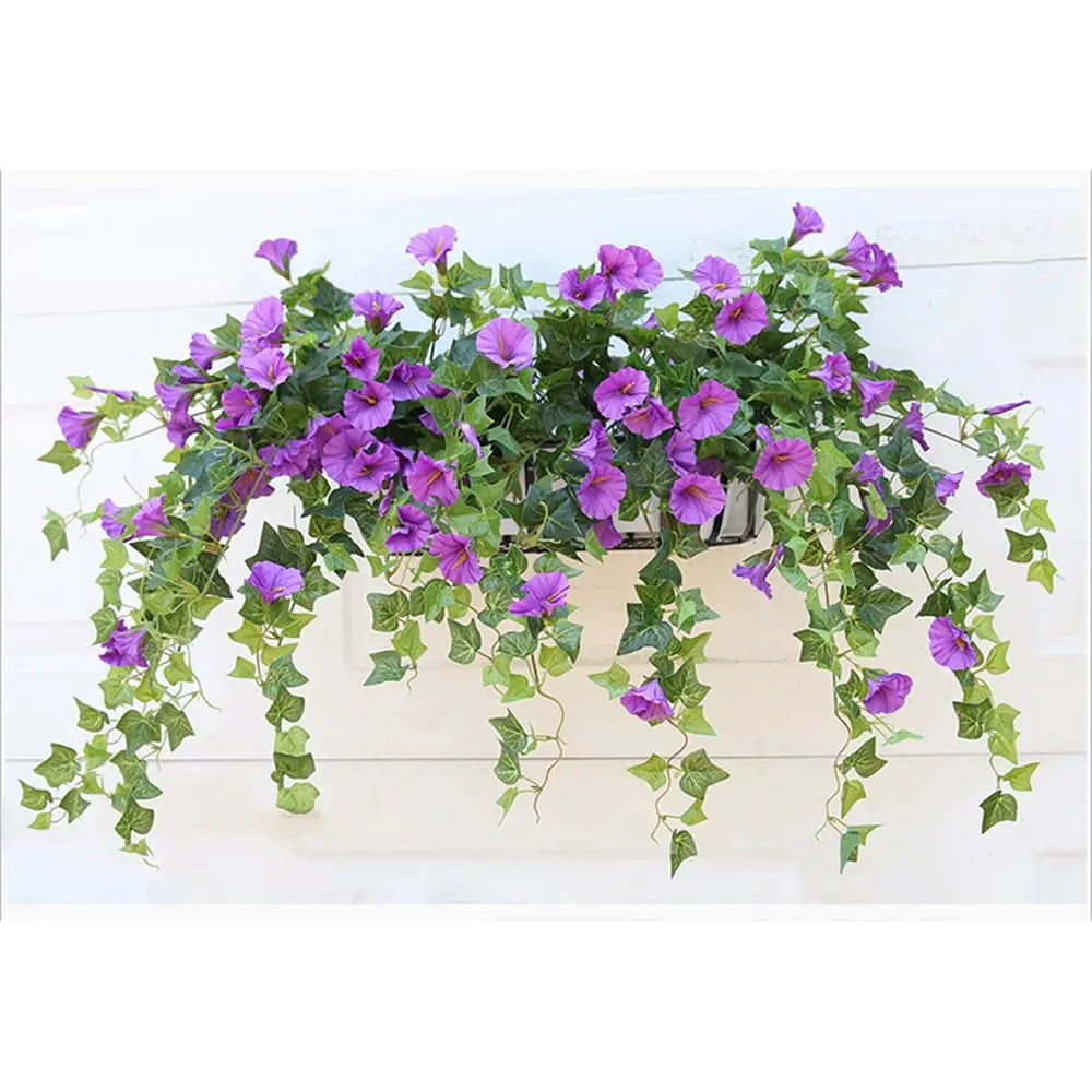 UV-Resistant Artificial Morning Glory Stem – Fade-Resistant, Low-Maintenance Faux Flowers 6