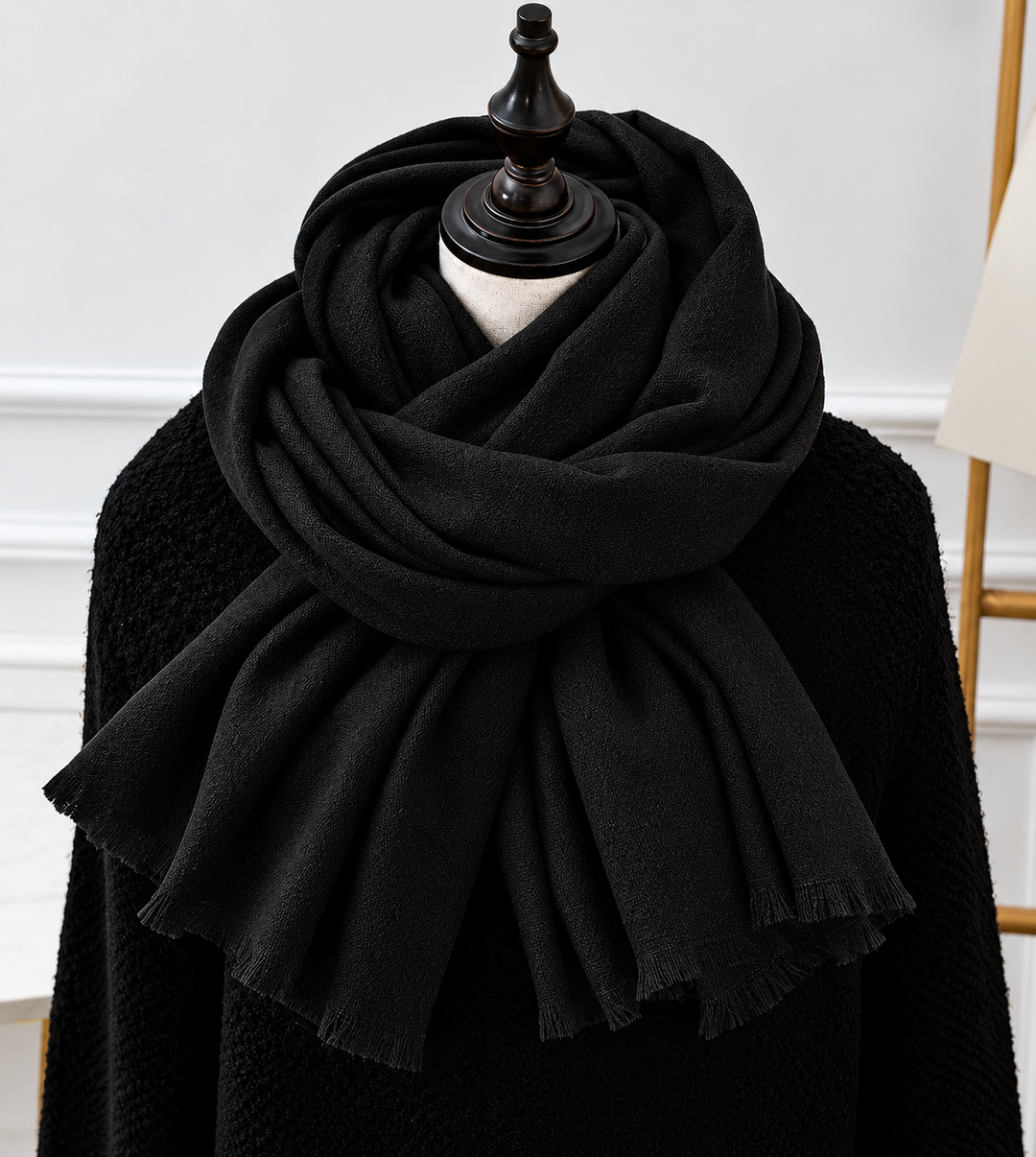 Unisex Fine Knit Scarf with Soft Draped Finish 3