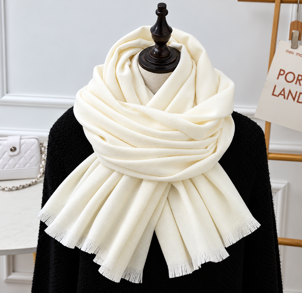 Unisex Fine Knit Scarf with Soft Draped Finish 2