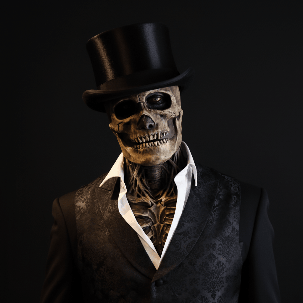 Unisex Skeleton Mask with Hat for Halloween 2