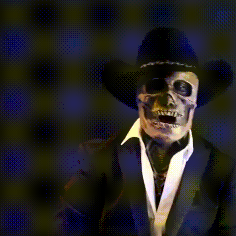 Unisex Skeleton Mask with Hat for Halloween 3