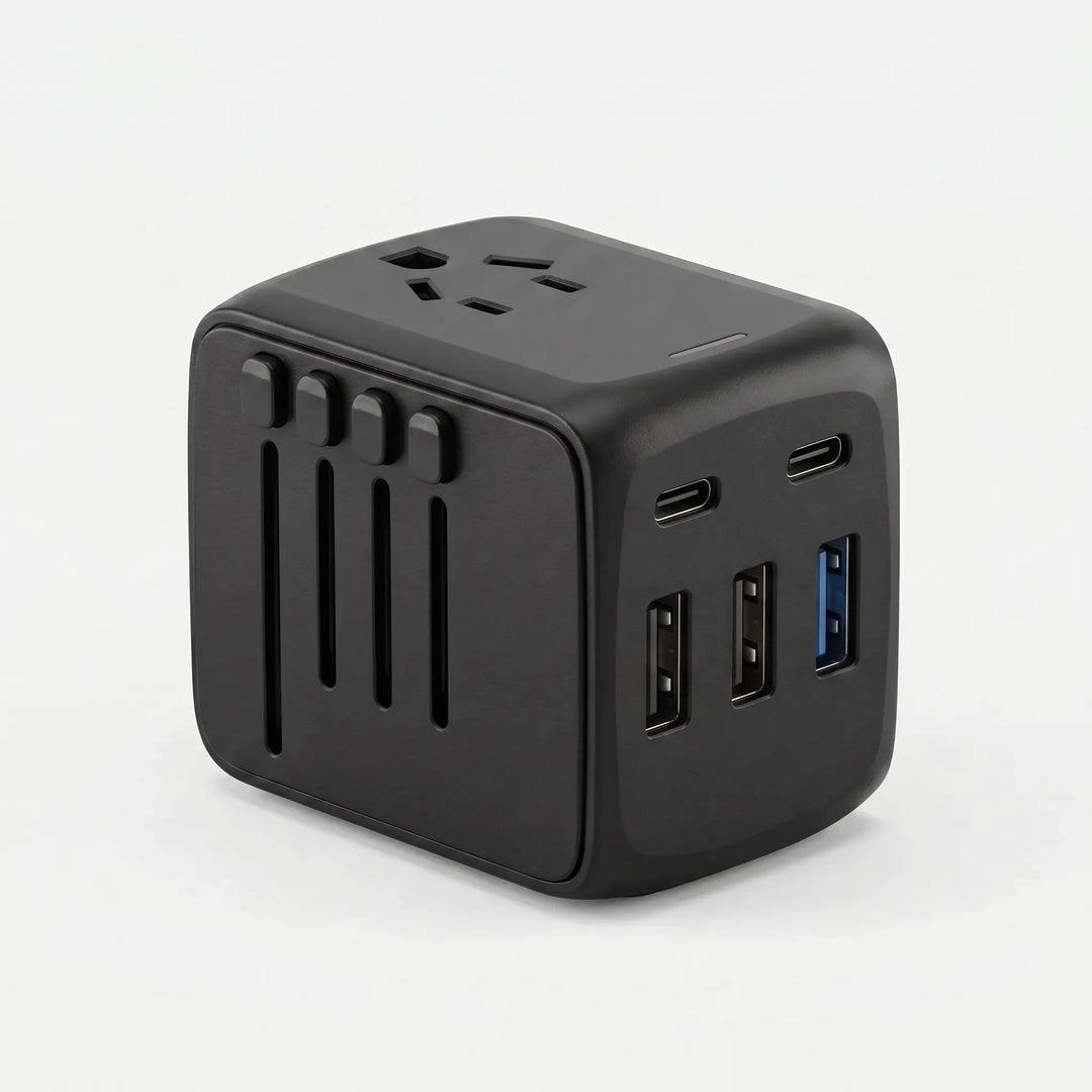 Compact Multi-Port Travel Adapter Block - Chargomix