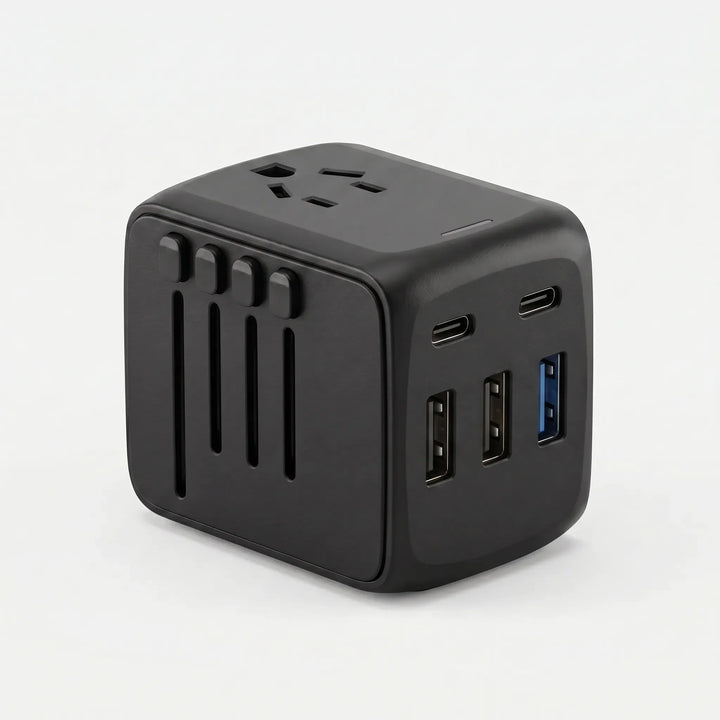 Compact Multi-Port Travel Adapter Block - Chargomix