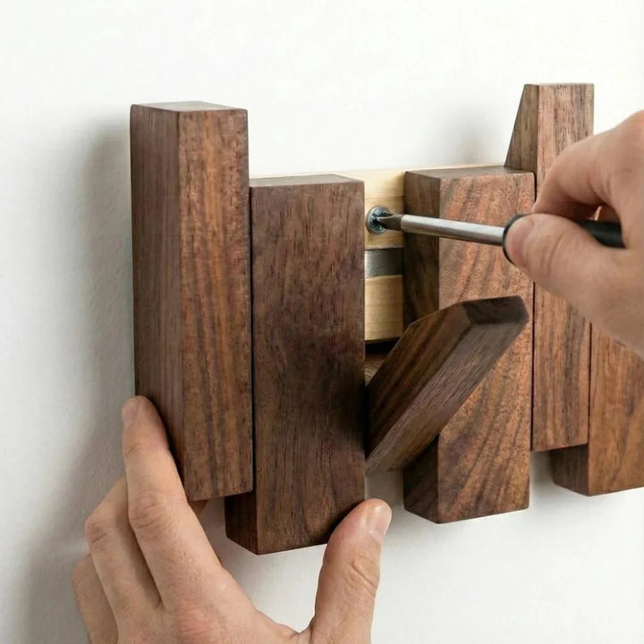 Piano Solid Wood Coat Rack | Elegant Wall Hooks 4